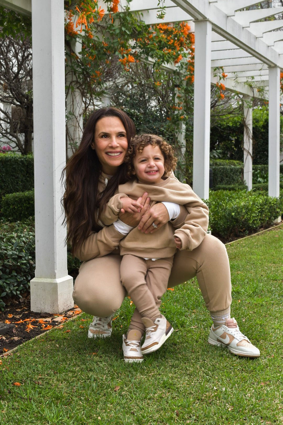 Biscuit Beige Mama Hoodie Tracksuit Set