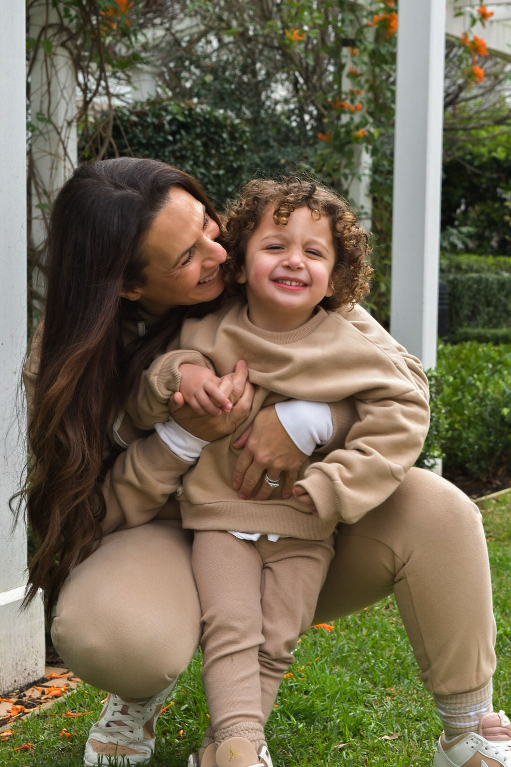 Biscuit Beige Mama Hoodie Tracksuit Set