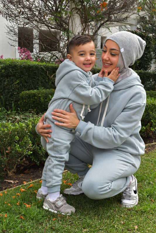 Frosty Blue Hoodie Tracksuit Set