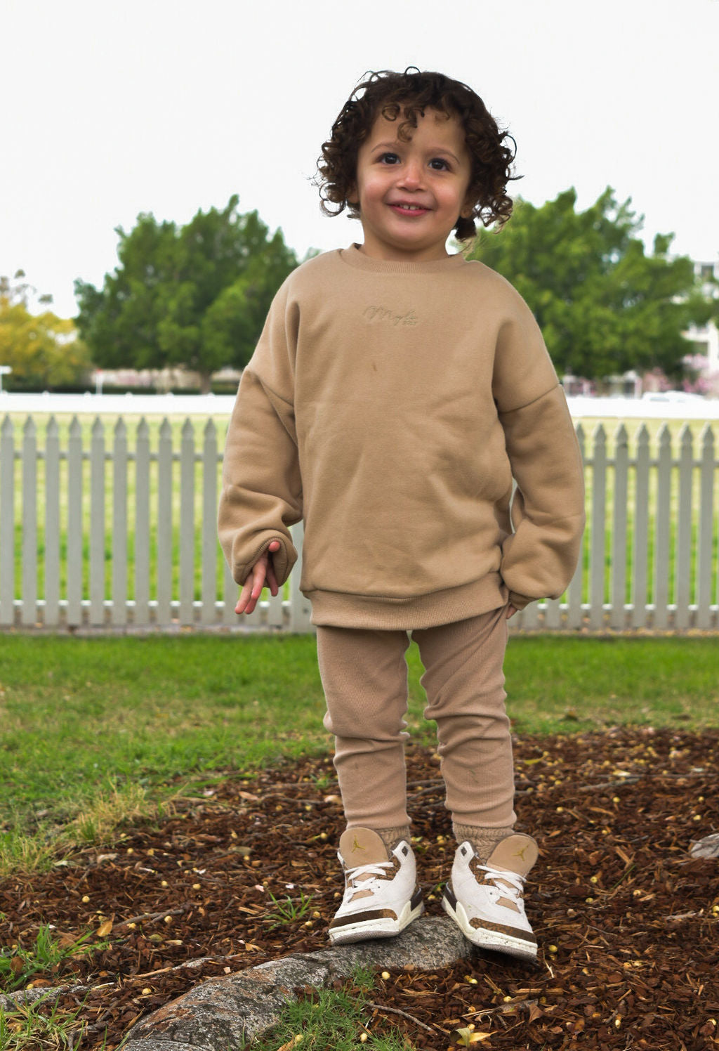 Biscuit Beige Oversized Sweater & Leggings Set