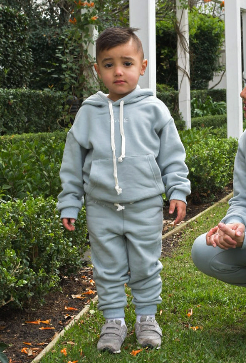 Frosty Blue Hoodie Tracksuit Set