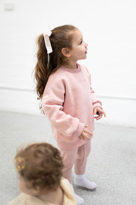 Marshmallow Pink Oversized Sweater & Leggings Set