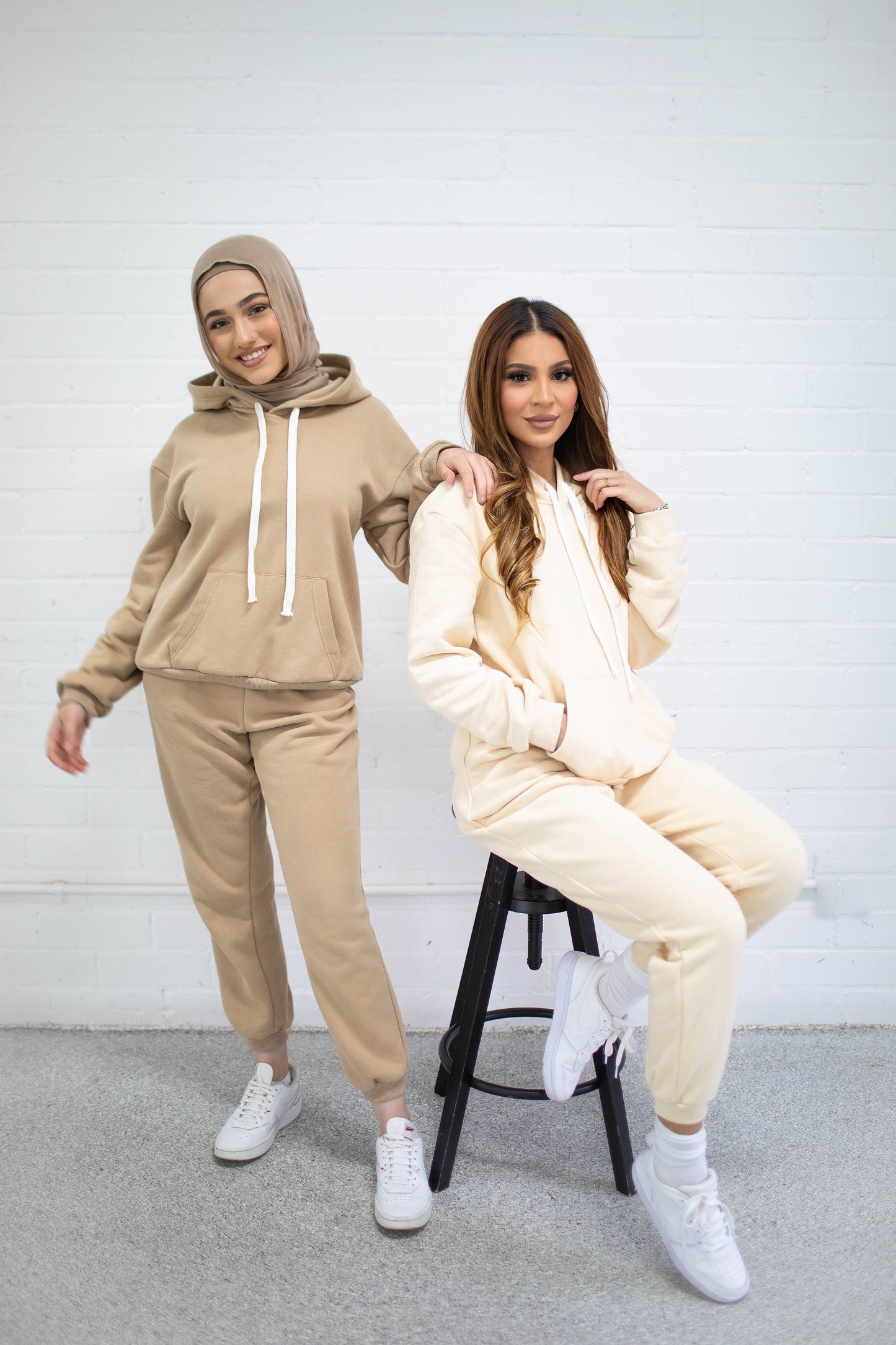 Biscuit Beige Mama Hoodie Tracksuit Set