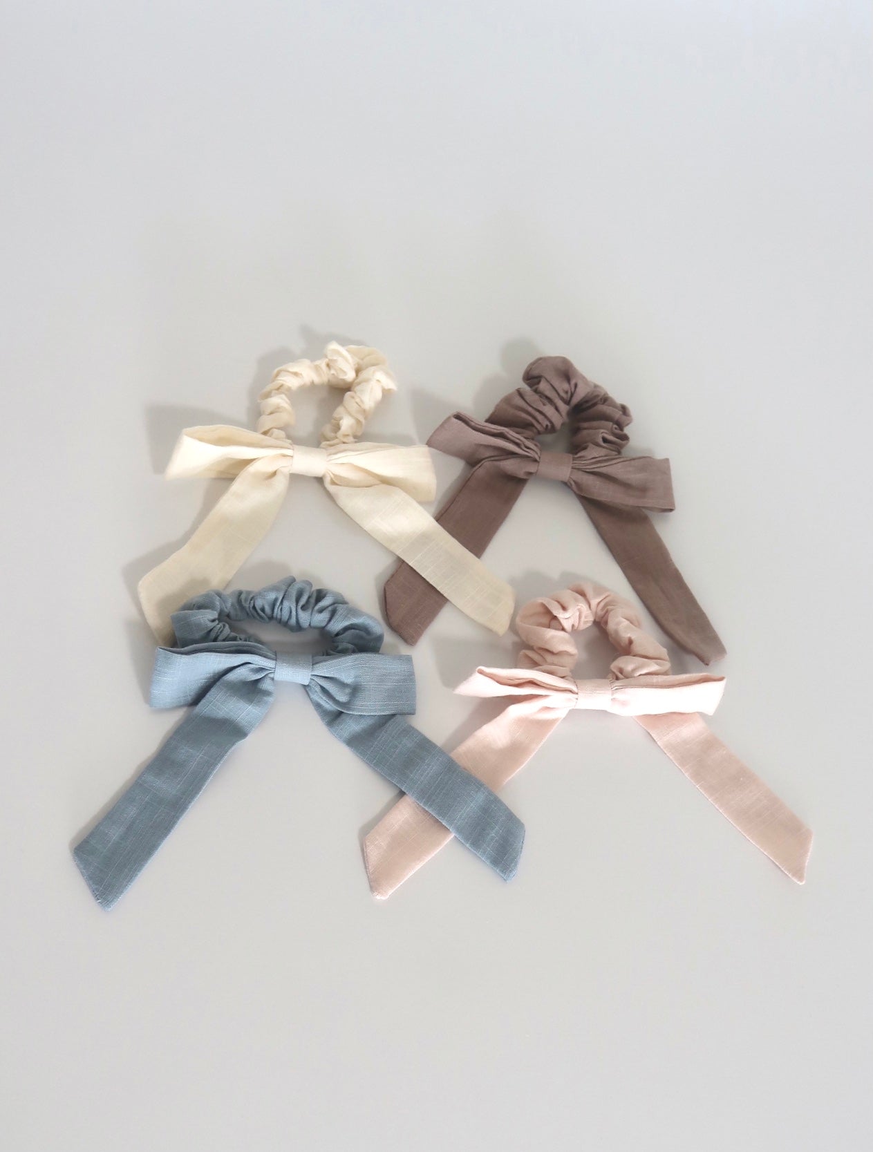 4 Pack- Bow Scrunchies